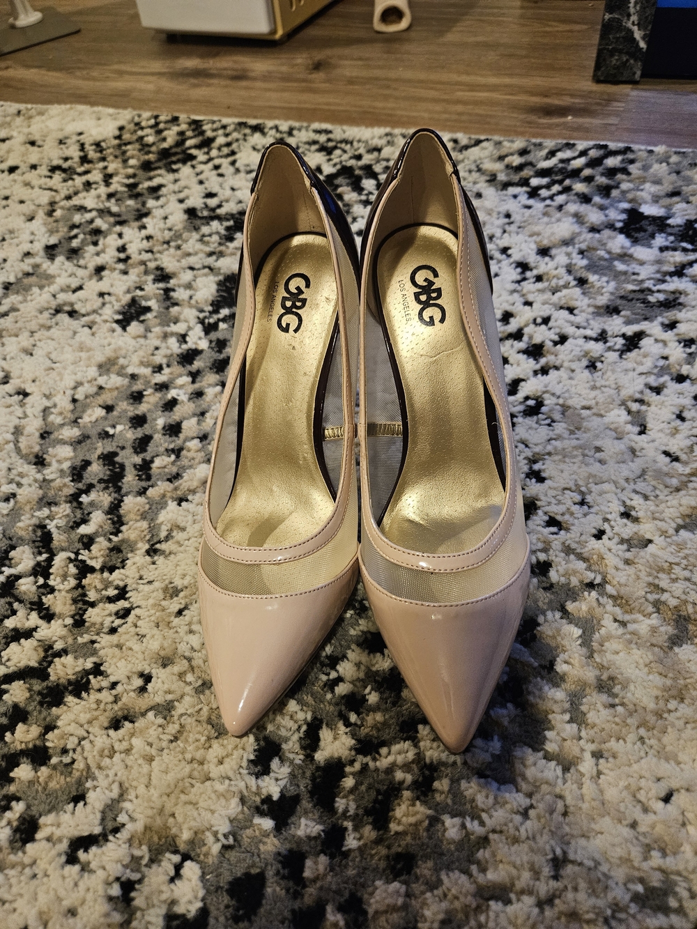G by Guess Blush Patent Pointed-Toe Pumps